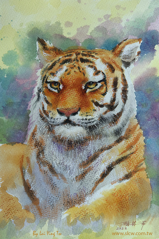 A Mighty Tiger 虎威_賴英澤 繪 painted by Lai Ying-Tse